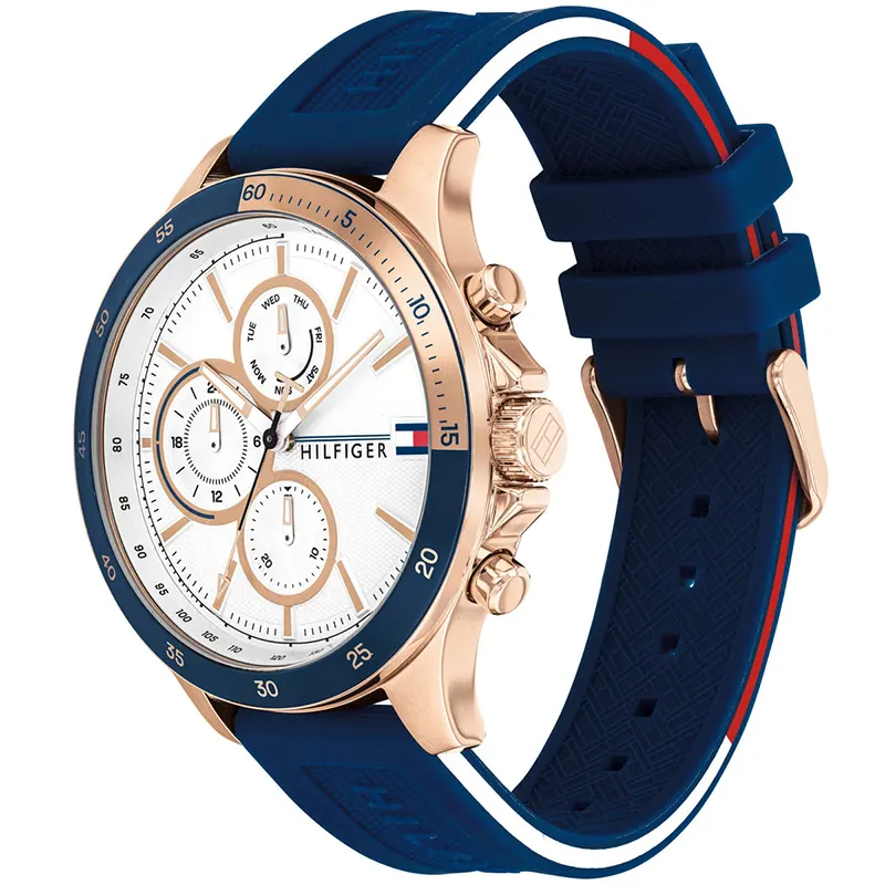Tommy Hilfiger Bank Chronograph Silver Dial Men's Watch | 1791778